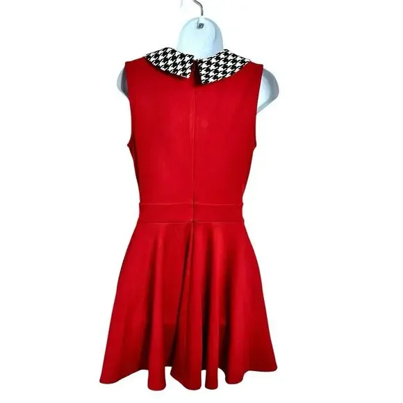 Smak Parlour Womens Dress Size S Red Retro Mod Fit & Flare Sleeveless Collared - Picture 7 of 8